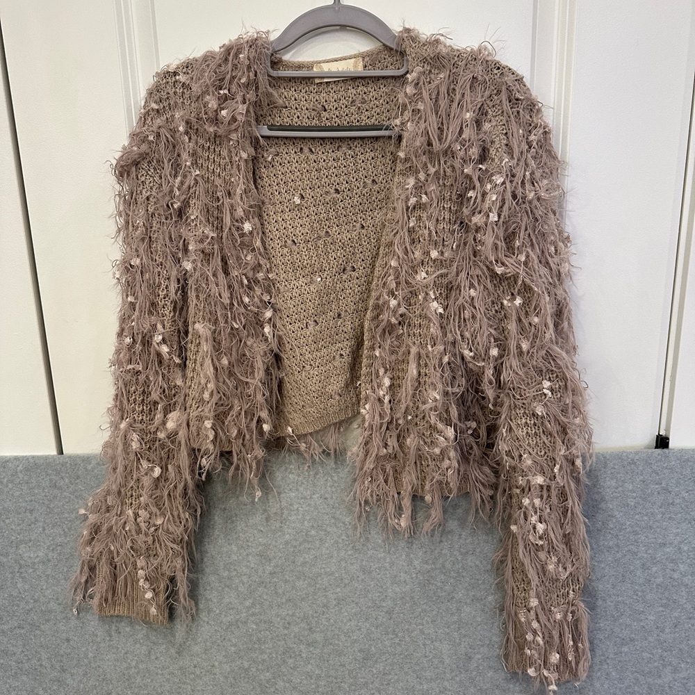 Altar’d State Fringe Shaggy Cardigan